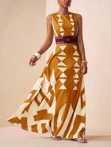 Women Midi Dresses - Yellow Mustard - View 5