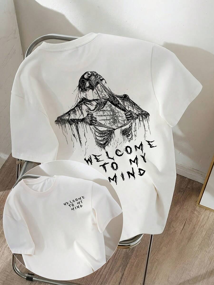 Women's T-Shirt For Spring And Summer - Putih - View 1