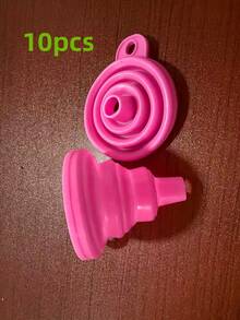 1/5/10 piezas Embudo plegable mini para coche, embudo telescópico plegable para dispensar líquidos, embudo de aceite pequeño (1 set (embudo grande)) - Unitalla - Ver 14