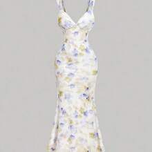 Nana's Women's Clothing Store  MOD Vestido con espalda descubierta y lazo con estampado floral colorido para mujer - Multicolor - Ver 4