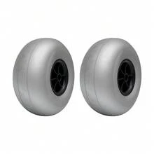Beach Balloon Wheels, 10" Balloon Wheels Beach Cart Tires, 2 Pack 10" Inflatable Replacement Sand Tires, Replacement Big Sand Wheels For Beach Buggy, Kayak Trolley, Canoe Dolly, Rolling Walker - Silver-gray - View 2