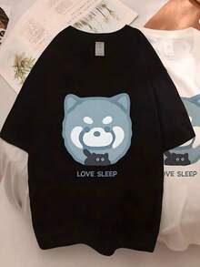 Camisetas Y2K nuevas 2026Blusas Harajuku Summer Clothing Cute Graphic TShirt Men's Wear Men Tops Cartoon Outfit Kawaii Clothes Girls Street Pullover Shirt,blusas para mujer,playeras de mujer,blusas,playeras de hombre,playera de hombre,vestidos casuales para mujer elegante,Camiseta estampada,camisas para niño,playeras de niño,tops para adolescentes,conjuntos para niña - Negro - Ver 1