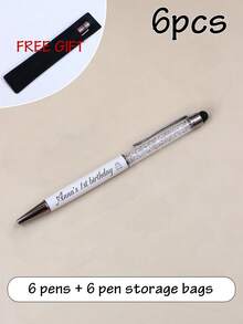 客製化姓名圓珠筆，附禮盒/不附禮盒，優雅極簡書寫筆，適用辦公桌日誌簽名，個性化教師筆禮物，適合生日、畢業、週年、感謝，時尚日常書寫配件 - 風格D - 查看 23
