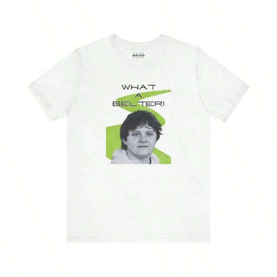 Lewis Capaldi Retro Poster T-Shirt – Exclusive Fan Design. Suitable As A Gift. Women's T-Shirt. Elegant Blouses. Boho Chic. Soft, Breathable, And Comfortable Women's Top, Ideal For Spring, Summer, And Autumn, Perfect For Vacations, Travel, And Everyday Wear. - 白色 4 - 查看 1