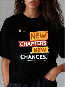 Camiseta unisex de manga corta, NUEVACAPÍTULOS&NUEVOOportunidad-DinámicoArtísticoDiseñoCamisetaInformalTripulaciónCuelloTeeConPinturaSalpicaduraAcentos12&365NúmeroDetalles,PerfectoParaNuevoInicios,Oportunidades&CelebraciónJugadores de eventoshombre, , , Dazymujer,romwehombres, bohochic,maestrasregalos,camisetaparaconjuntos de mujercon curvasparamu,y2k, - Negro - Ver 6