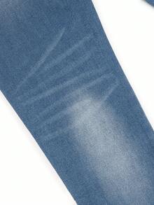 Jeans ajustados azules sexy vintage Y2K para mujer, vaqueros elásticos de calle para vacaciones, casual de verano 2026 - Azul lavado medio - Ver 8