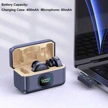 智慧型手機用無線領夾式麥克風－即插即用附充電盒，降噪夾式領口麥克風，磁吸式固定，適合採訪、Vlog、教學與直播 - 黑色和米色 - 查看 4