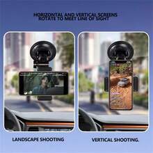 Car Phone Camera Mount, Car Phone Navigation Holder, Suction Cup Car Mount, Selfie Live Streaming Video Recording Holder - Multicolor - View 6