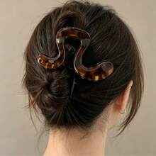 1/2/4pcs Invisible Non-Collapsing S-Shaped High Ponytail Hair Claw, 2pcs Tortoise Shell Pattern, 8-Hour Secure Non-Slip Lightweight Hair Clip, Fashionable Women Girls Daily Party Styling Hair Accessory - One Size Fits All - View 8