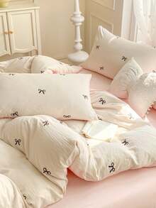 2pcs Polyester Printed Pillowcase Set, Dorm Bedding, Dorm Decor, Home Bedroom, Suitable For All Seasons, Soft And Breathable Bedroom Bedding (Inner Core Not Included) - Multicolor - View 5