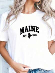 Maine---Est.-1820---Classic-Design---Classic-T-Shirt - 灰色 - 查看 8