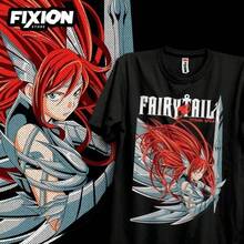 Fairy Tail – Erza Armadura – Camiseta de Anime de Febrero de 2023, Regalo de Manga para Amantes del Anime, Todas las Tallas, Algodón.jpg - Negro - Ver 6