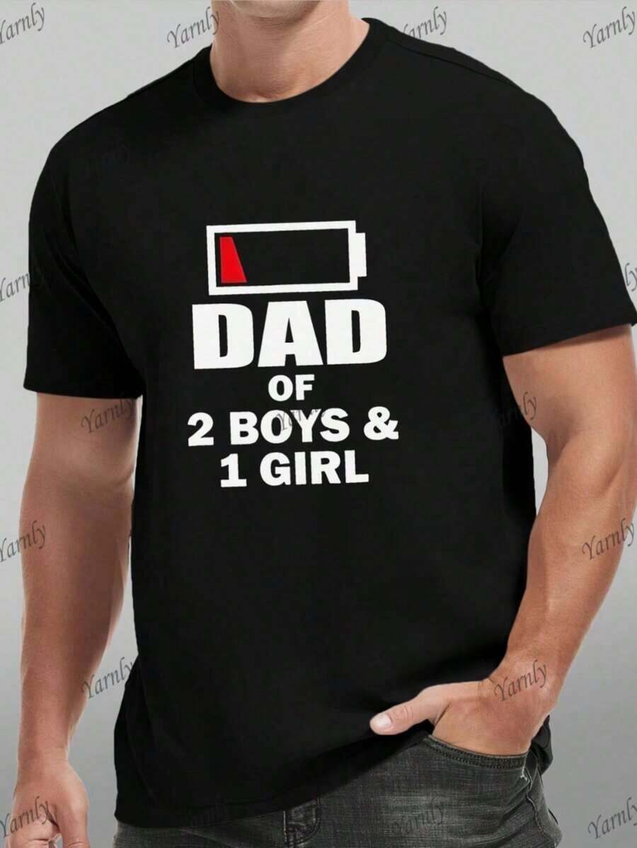 1 pieza Camiseta Casual de Manga Corta para Hombre con Estampado Geométrico - Transpirable, Cuello Redondo, Perfecta para el Verano, 180g Algodón 100% - Negro - Ver 1