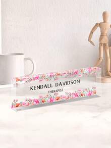 Biển tên để bàn acrylic nhiều họa tiết tùy chỉnh, tùy chỉnh tên và chức danh, biển hiển thị để bàn trong suốt, biển tên để bàn acrylic tùy chỉnh - Nhiều màu - Xem 17
