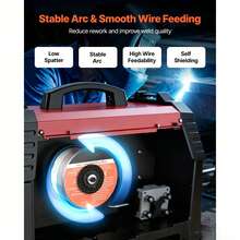 Flux Core MIG Welding Wire, E71T-11 0.035-Inch 1 LBS, Gasless Mild Steel Welding Wire With Low Spatter For All Position Arc Welding, Self-Shielded For Outdoor Use (Pack Of 2 Rolls) - E71T-11 0.035-inch 1 LBS, 2 Rolls - 查看 3