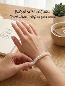 Women's Menopause Relief Bracelet -- Warm Crystal Beads Help Relieve Irritability, Soothe Body And Mind, Regulate Hormonal Balance, Fashionable Style, Suitable For Daily Wear - Multicolor - View 3