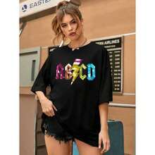 Teacher T-Shirts: "Dear Student Behind Me" Print, Inspirational Teacher T-Shirt, Short Sleeve Teacher Appreciation T-Shirt, Breathable And Comfortable. - 黑色 3 - 查看 2