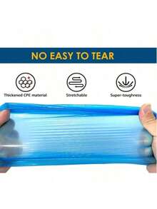 100pcs Durable Disposable Plastic Shoe Covers, Slip-Resistant Waterproof Boot Covers, Mud-Proof Shoe Covers For Work Boots, Indoor Carpet Protection, Suitable For Indoor, Office, Rainy Days, Schools, Offices, Home And Travel - Multicolor - View 10
