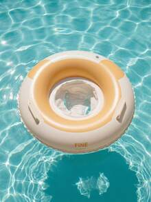Cute Teddy Bear Thickened PVC Pool Float Ring, Durable Inflatable Pool Float With Safety Seat, Suitable For Summer Water Parties, Beach And Outdoor Activities - Multicolor - View 2