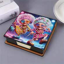 DIY 5D Diamond Painting Kit - Memo Pad Box - Unique Handmade Gift, Diamond Art Set, Asymmetrical Round Shape, Unique Handmade Gift For Office And Home Desk - BQ068 - View 5