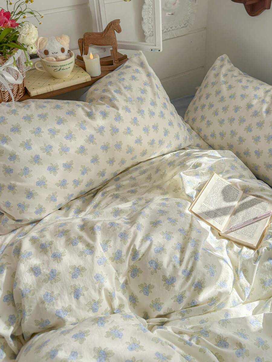2pcs Polyester Printed Pillowcase Set, Dorm Bedding, Dorm Decor, Home Bedroom, Suitable For All Seasons, Soft And Breathable Bedroom Bedding (Pillow Inserts Not Included) - Multicolor - View 1