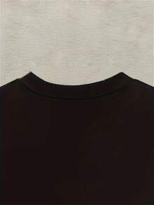 Camiseta de Moda Impresa en 3D para Hombre - Poliéster Casual, Lavable a Máquina, Cuello Redondo, No Transparente - Negro - Ver 5