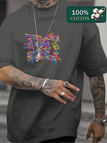 Men's Casual Short-Sleeve T-Shirt, Comfortable Breathable Crew Neck T-Shirt For All Home And Outdoor Activities, Spring-Summer Style Solid Color Print Casual Short-Sleeve Sports T-Shirt, Ideal As A Gift For Men - 太空灰 - 查看 6