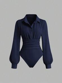 Nuevo body retro sexy para mujer, ajustado y estilizador, elegante, de alta gama, cómodo y versátil body blanco de moda para banquetes - Blanco - Ver 10