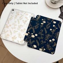 Acrylic Crystal Floral Pattern Painted Tablet Protective Case With Stand, Compatible With Samsung/Apple/Honor/ Matepad/ - Style 8 - View 2