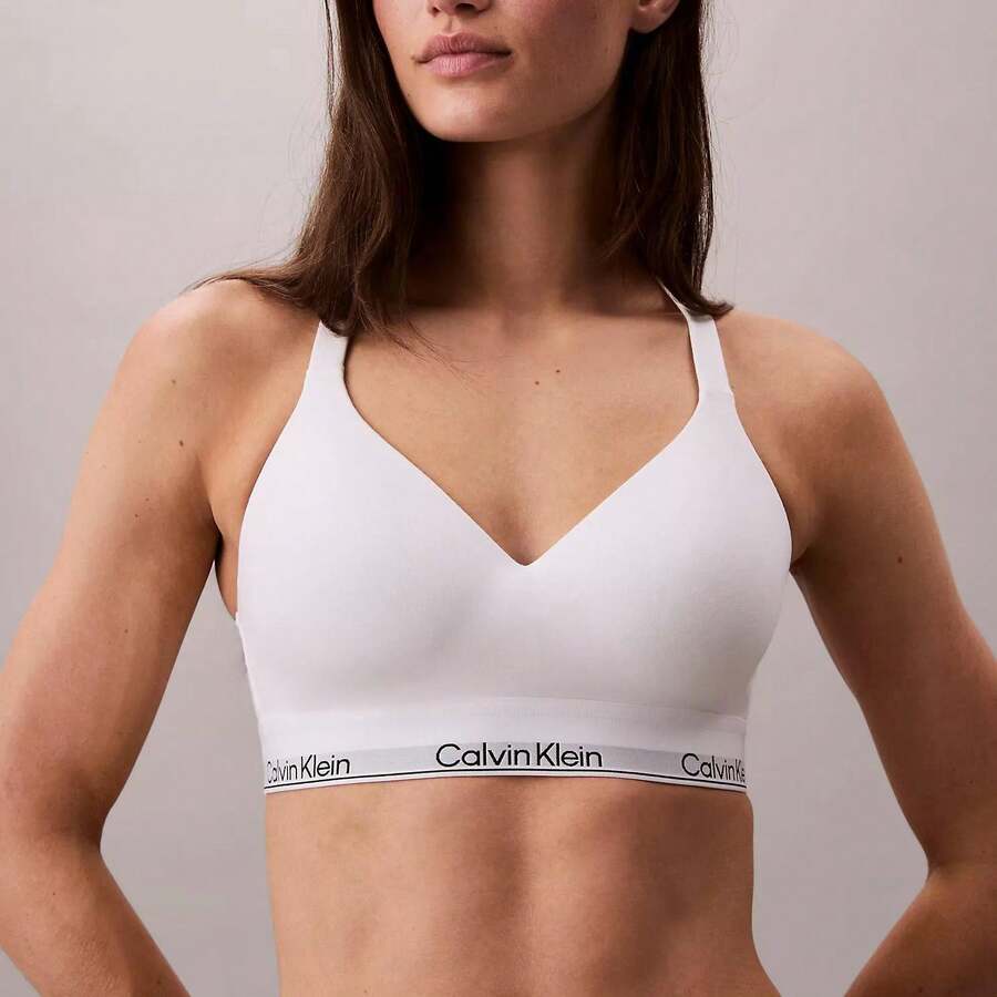 Calvin Klein Calvinklein Icon Cotton Modal Lift Bralette QF8500 - White - View 1