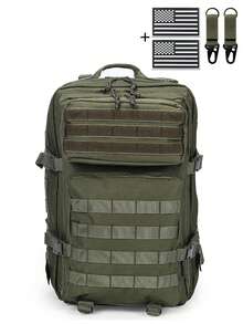 MOLLE Expandable Large Capacity Backpack With Adjustable Straps, Free Flag Patch + Quick Release  Hook, Multi-Compartment Storage Outdoor Hiking Bag - Multicolor - View 13