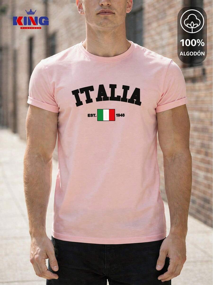 King T-shirt Men T-Shirts - Pink - View 1