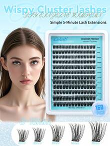 Colash Provides 12 Rows Of Individual Lash Clusters, Totaling 168 Lashes. The Lashes Feature A D-Curl And Lengths Ranging From 8mm To 16mm, Suitable For DIY Use. The Design Aims To Create A Dense, Soft And Naturally Alluring Effect. - D - View 10
