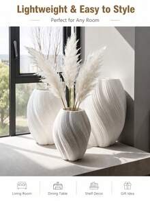 1 chậu nhựa lượn sóng, chậu hoa nhựa nhẹ, kích thước 25cm/20cm/15cm, kiểu dáng Bắc Âu, thích hợp cho phòng khách, bàn ăn, trồng cây thủy canh, trang trí trung tâm bàn tiệc ngày lễ, Lễ Tạ ơn, Giáng sinh, đạo cụ chụp ảnh kiểu Scandinavia, trang trí nhà cửa năm mới. - Nhiều màu - Xem 2