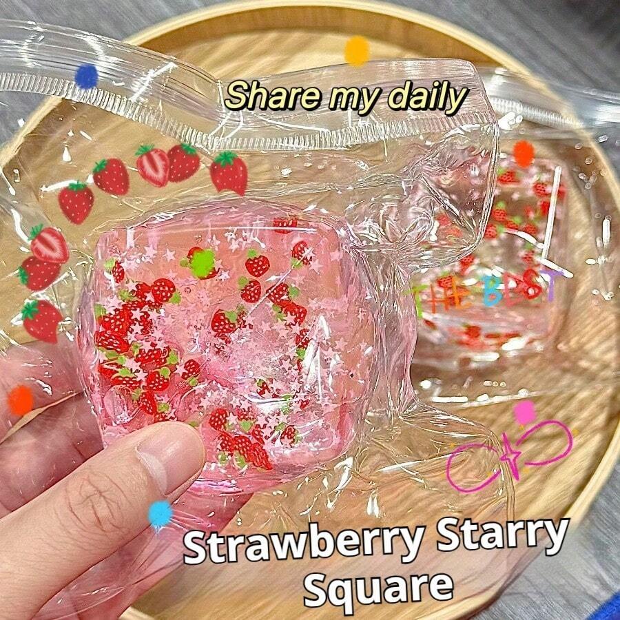 1個-麥芽糖草莓方塊-慢回彈壓力緩解玩具-超柔軟擠壓玩具-柔軟玩具-紓壓玩具-指尖玩具-史迪奇玩具-旅行玩具-教室指尖玩具-迷你填充浴缸玩具-聖誕文具壓力球-生日禮物-完美禮物-禮物-玩具-遊戲 - 1PC - 查看 1