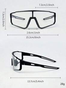 1 Piece / 3 Pieces / 5 Pieces Oversized Men's Gradient Sports Glasses, Fashionable For Cycling, Driving And Sports, Color Changing Sports Glasses, Suitable For Outdoor Travel - 3 對(紅色 + 藍色 + 黑色 水銀) - 查看 3