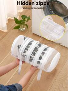 1pc Portable Shoe Washing Bag, Bra & Underwear Laundry Storage Bag, Foldable Mesh Wash Bag, Washing Machine Shoe Storage Bag, Travel Portable Storage Bag, Anti-Deformation Clothing Organizer Bag - Shoe Cleaning Bag - View 3