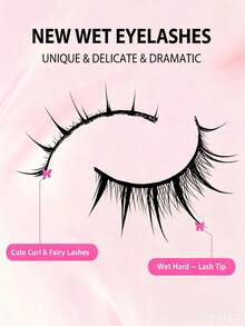 7 Pairs Wet-Look Cat Eye False Eyelashes | C/D Curl, Natural Anime Style, Reusable, Suitable For Cosplay And Various Occasions - View 7