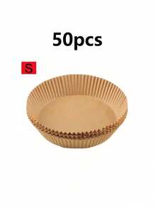 50/100PCS Round Disposable Air Fryer Liners, Non-Stick Oil-Proof Waterproof Heat Resistant Parchment Paper, Baking Paper For Oven Microwave Kitchen Accessories - Multicolor - View 12