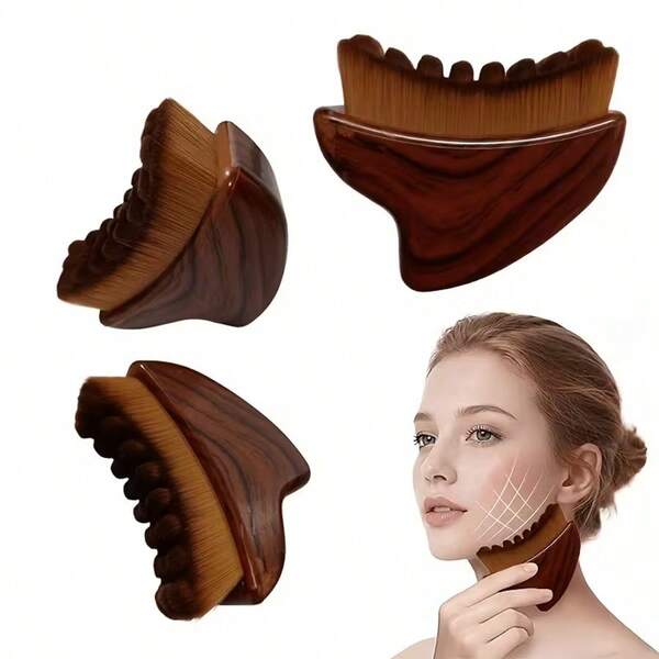 Cọ rửa mặt siêu mềm cỡ lớn giúp dẫn lưu bạch huyết, cọ massage cằm với đầu cọ góc cạnh tiện dụng, cọ làm sạch khô dùng để massage mặt, đánh phấn má hồng, kem dưỡng da mặt và sữa dưỡng thể - Đa chức năng