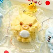 1pc Handmade Silicone Ocean Animal Stitched Packaging Squeeze Toy, Stress Relief Squeeze Toy, Soft TPR Material, Relieve Anxiety, Adult Hand Pressure Relief, Holiday/Birthday/Festival Gift (Stitching And Bead Chain Color Random) - 河豚 - 查看 8
