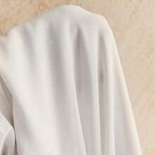 guang zhou mi qian shang mao  Vestido midi de mujer de vacaciones informal de unicolor con tirantes de espagueti y bajo asimétrico retorcido - Blanco - Ver 7
