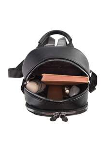 LECEY Women's Fashion Versatile Backpack, Minimalist Design - Black - View 5