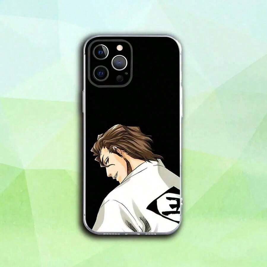 2026 Youthful And Modern Cell Phone Case, Anime And Cartoon Print, MX, Urban Style ActualB-Bleach Anime Aizen Phone 16, 15, 14, 13, 12, 11 Pro, Plus, X, XS, XR, SE4, E Transparent Soft Cover Iphone17 Promax - Z1 - 查看 1