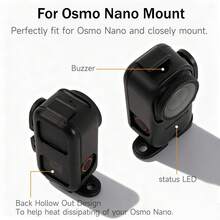 Plastic Frame Extension Adapter Bracket (Black) For Osmo Nano, Suitable For Action Camera Stabilizer | Vertical/Horizontal Adapter Bracket | Travel Photography Support | Travel Video Blogging Camera Accessory | Camera Protection | Action Video Blogging - View 5