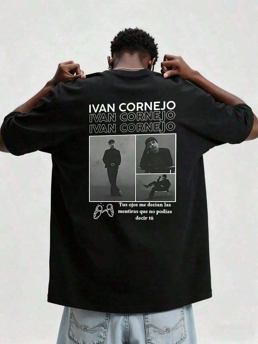 100% algodón puro, transpirable y agradable para la piel. Diseño clásico de cuello redondo, corte ajustado y adecuado para todo tipo de cuerpos. Estampado de moda con estilo minimalista y de alta calidad. Diseño unisex perfecto para conjuntos de pareja, ideal para el transporte diario, citas, ocio y ropa urbana - versátil y atemporal. - Negro - Ver 1