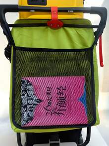 1pc Large Capacity Stroller Organizer Bag, Mesh Stroller Storage Bag, Baby Outing Essential - Multicolor - View 9