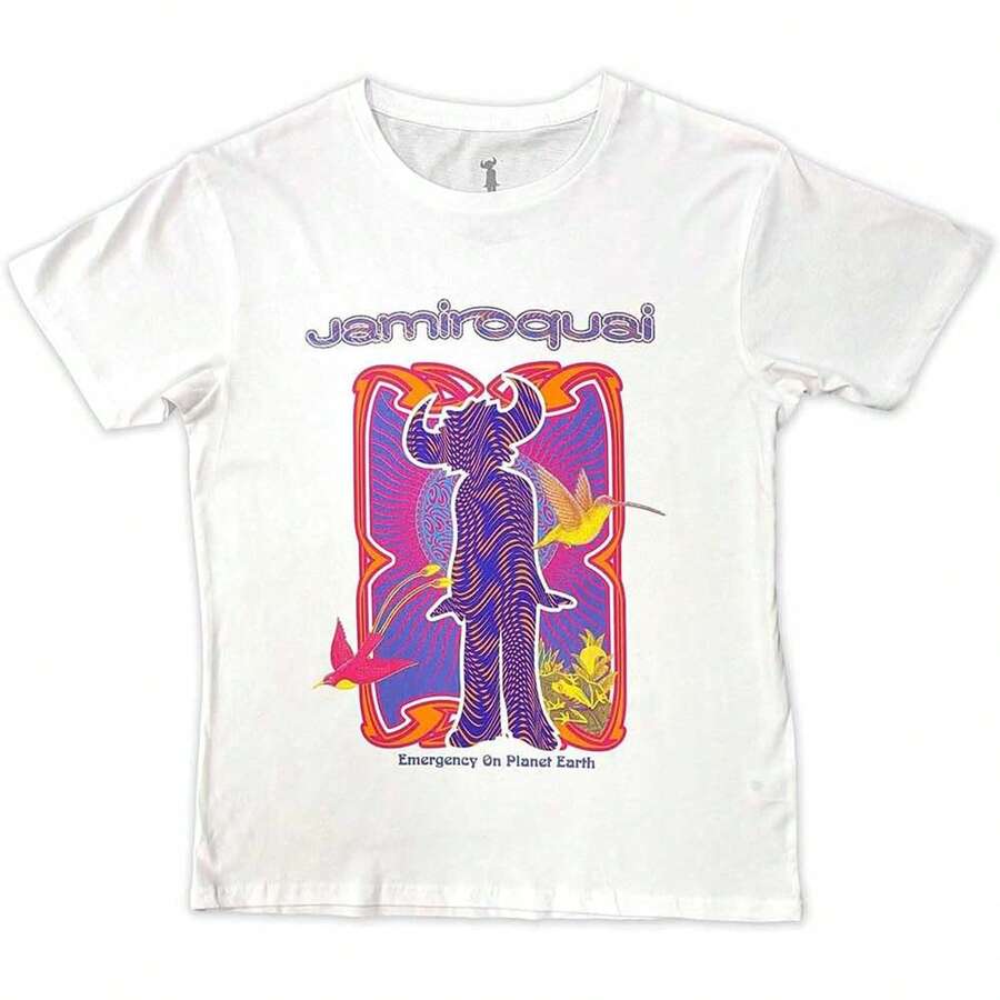 Rock Off - Jamiroquai Emergency Logo T-Shirt - 白色 - 查看 1