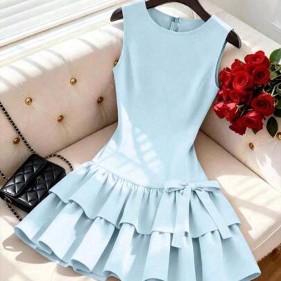 Women Long Dresses - Blue - View 1