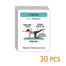 Beginner Friendly Workout Cards - Easy To Follow Exercise Cards, Low Intensity Workouts | Fitness Flash Cards Suitable For Seniors And Inexperienced Users - 30 Pcs Beginner Easy Exercise Card - View 9